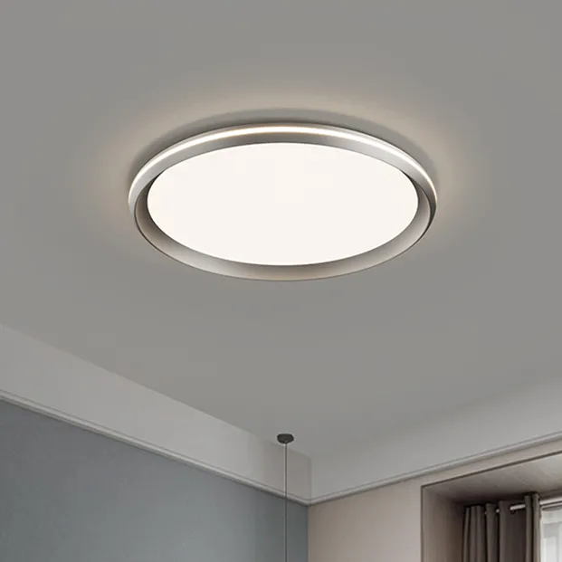 高级感光学导光板护眼吸顶灯圆形主卧室灯全光谱简约现代房间灯具