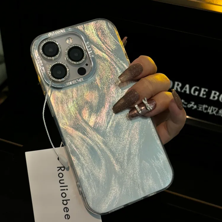 BANCA高级感金属框羽纱苹果15手机壳iphone13/14promax新款12女11