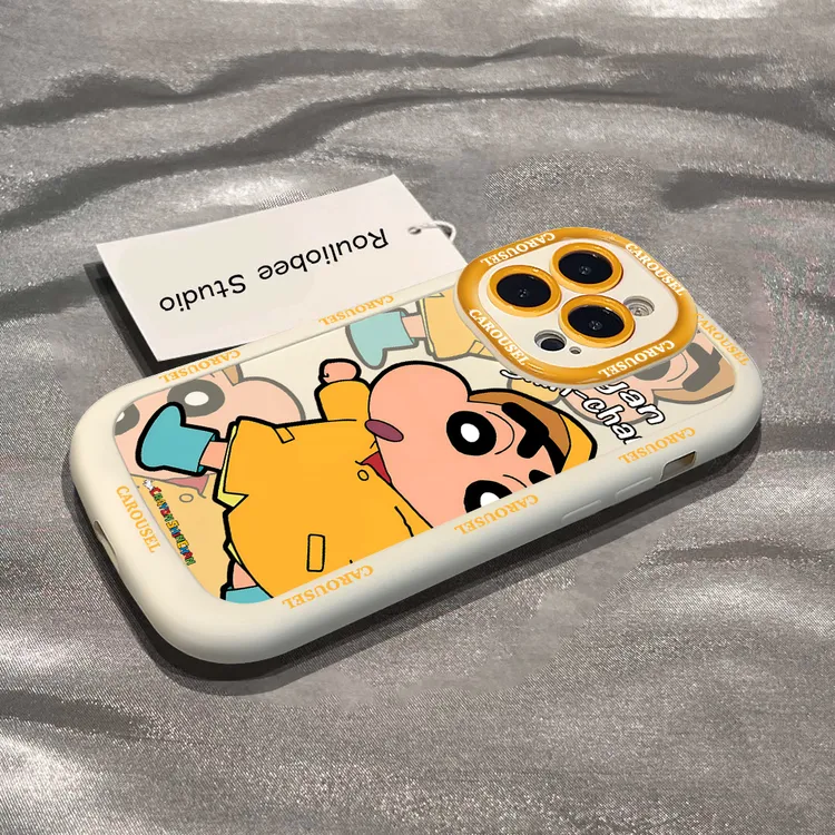 BANCA雨衣蜡笔小新苹果华为vivo小米oppo手机壳iphone15/14/13套