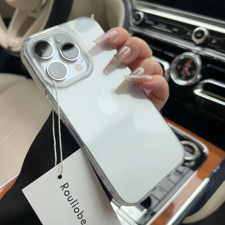 BANCA轻奢透明大孔适用苹果16/15手机壳iPhone14promax全包13/12