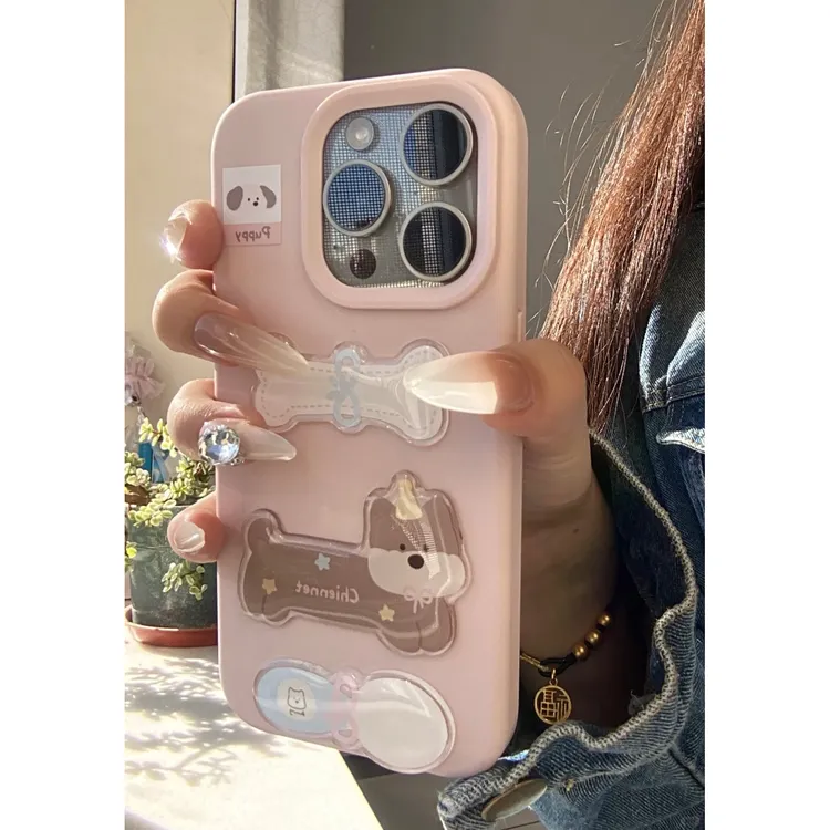 BANCA可爱大耳朵标签支架适用苹果16pro手机壳华为vivo小米14oppo