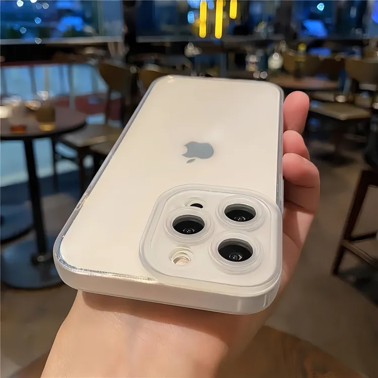 BANCA磨砂透明边框苹果15手机壳iPhone14promax全包13镜头12软11