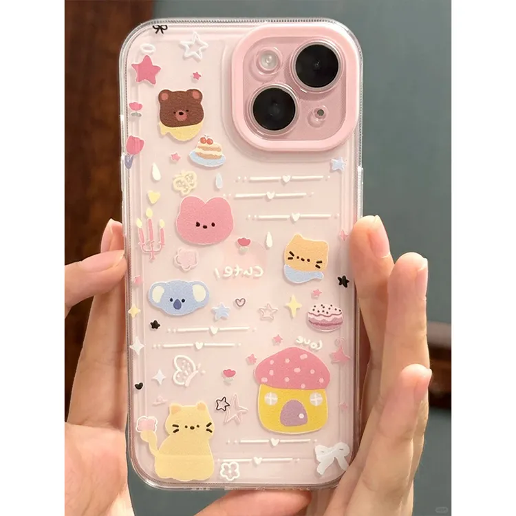 BANCA粉屋子猫猫适用iPhone15/13手机壳苹果16华为vivo小米14oppo