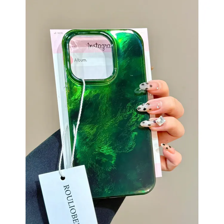 BANCA苍岭绿渐变晕染适用苹果16/15手机壳华为p70vivo小米14oppo