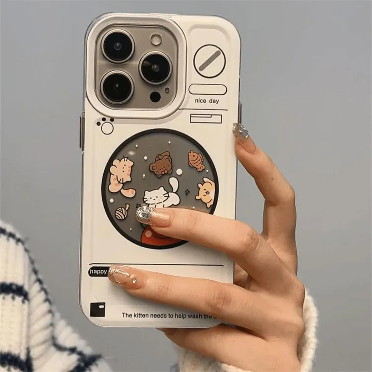 BANCA白底动物洗衣机适用iphone16/15/14手机壳华为vivo小米oppo