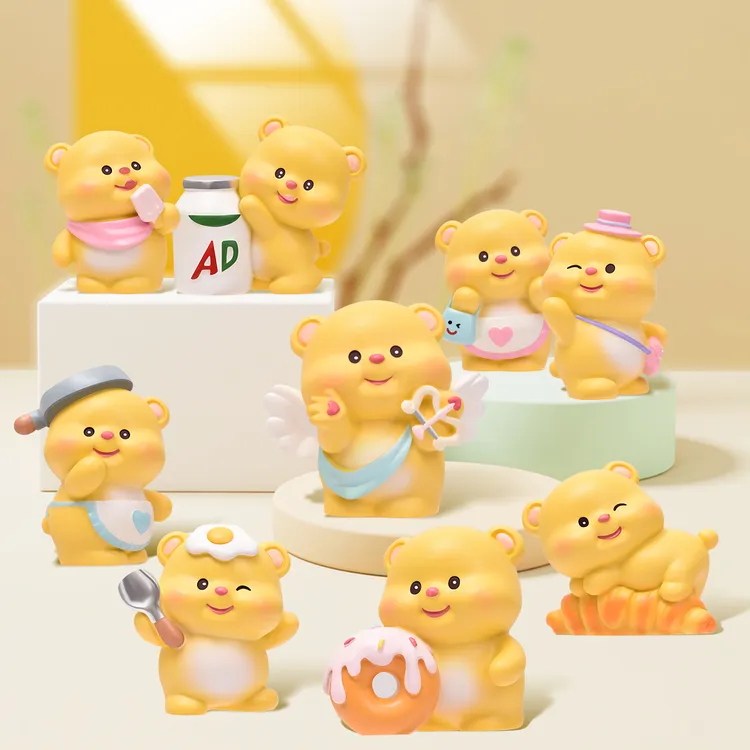 黄油小熊盲盒摆件生日礼物女生送闺蜜朋友实用可爱圣诞节玩偶手办