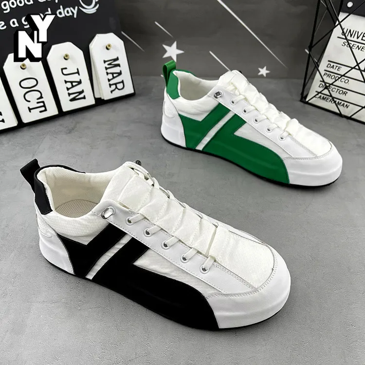 潮牌低帮休闲板鞋男士2025春秋新款透气时尚百搭透气运动老爹鞋