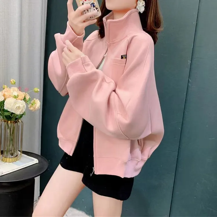 卫衣外套女春秋季新款设计感百搭洋气时尚开衫上衣短外套女ins