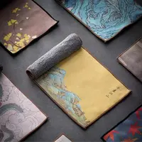（亏本福利）茶巾加厚中式桌布禅意养壶专用茶布彩绘古风复古