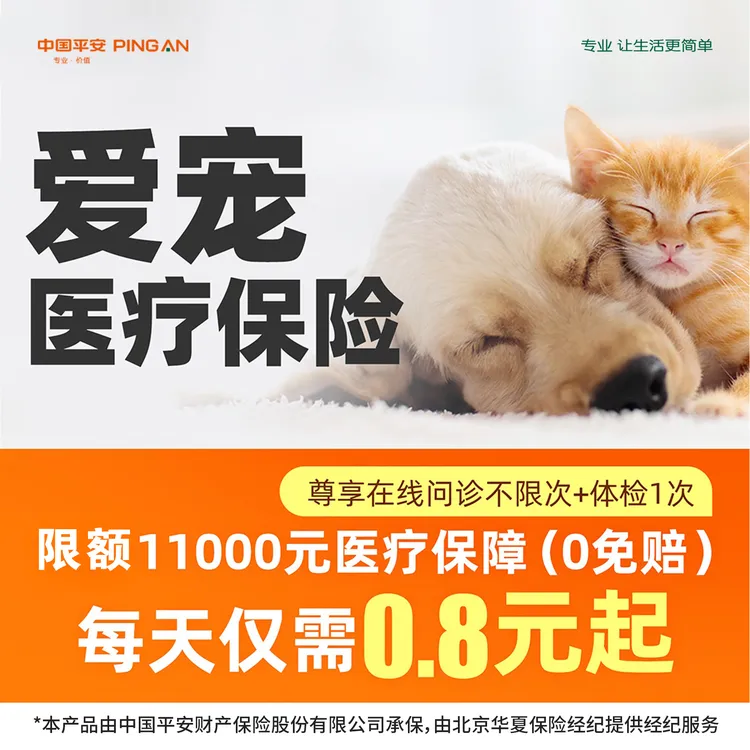 平安宠物医疗保险（0免赔额）商品图
