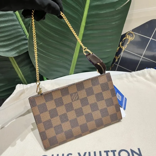 95新 LouisVuitton/路易威登 棋盘格子袋手提包小号