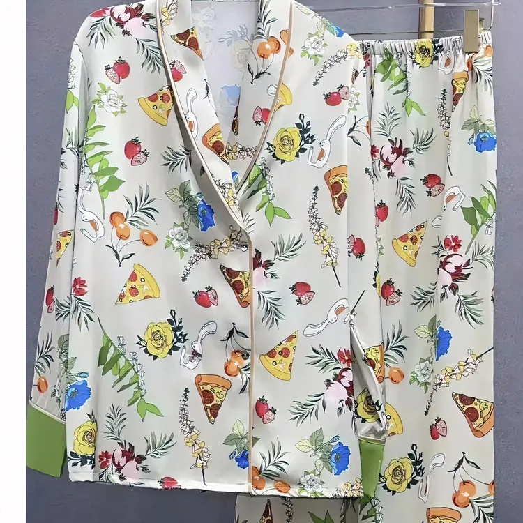艺术设计轻薄柔软舒适亲肤春秋家居服睡衣套装夏季外穿男士气质