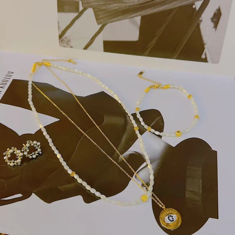 钛钢仿珍珠项链 爆款精美气质四件套首饰 SADAF Yito甜美公主网红