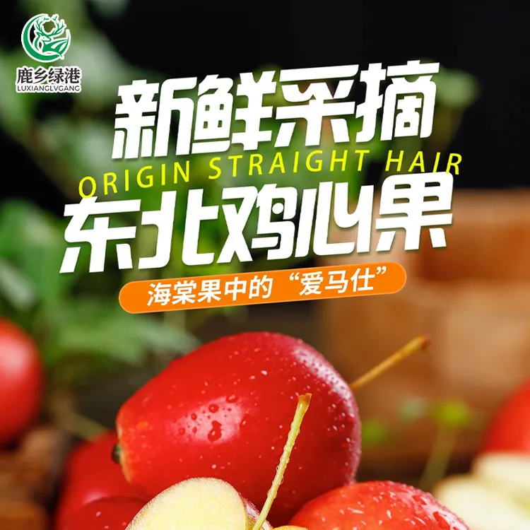 乡帝情铁岭特产鸡心果龙丰果秋果硕大酸甜可口多汁脆甜现摘