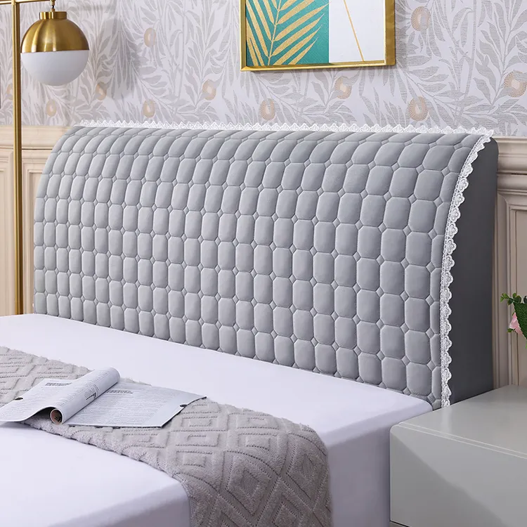 全包加厚床头罩套简约软包床头套欧式弧形皮木床靠背罩防尘罩防撞