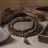 芽庄白棋沉香花珠手串0.8多圈33g±文玩好物008038