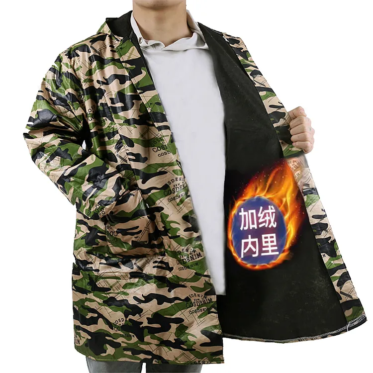 罩衣防水男士男款男装迷彩工作服女防寒带长袖户外耐磨工作服男装