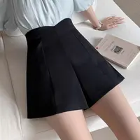 大林女装-百搭神裤女立裁高腰a字西装短裤女显瘦阔腿小黑裤女