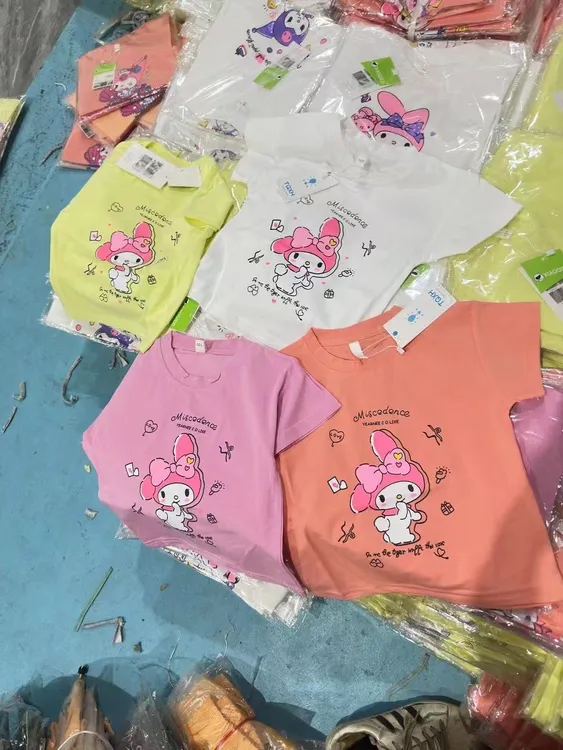 直播间看款拿样正手齐码一包儿童纯棉夏款半袖印花小童圆领宝贝