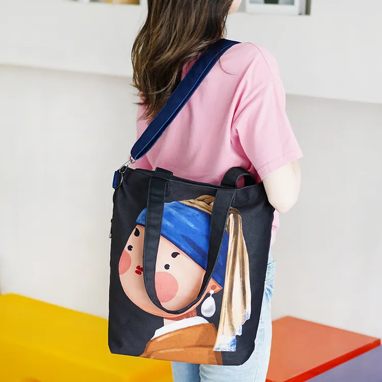 罗绮 原创世界名画 联名款原创设计单肩托特包可斜跨大容量cby