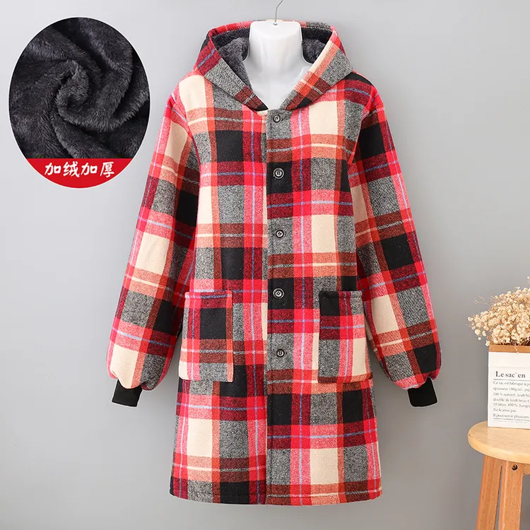 新款加厚绒保暖正穿罩衣防脏耐磨外穿上班时尚洋气透气成人工作服