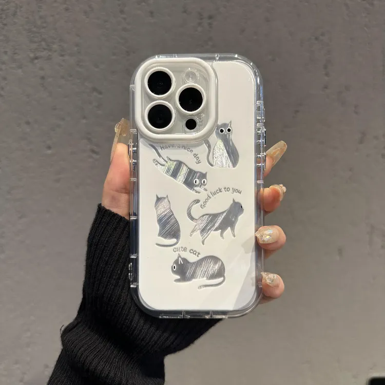 羽纱适用于苹果16promax华为MATE60小众小米14镂空凯蒂猫手机壳