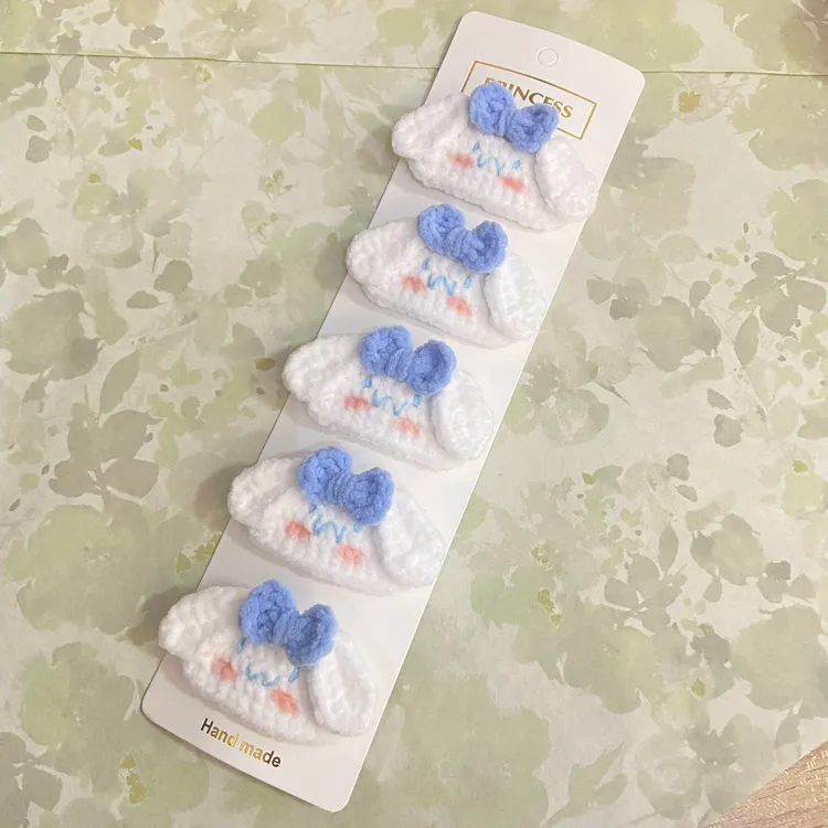 纯手工钩织发夹 可爱儿童成人发夹 玉桂狗 美乐蒂 泡芙花等