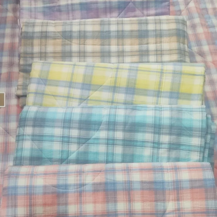 1.5*2米大号双人床半截褥子单人夏被两面格子纯棉可机洗可铺可盖