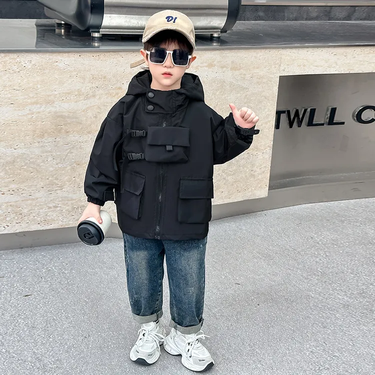 痞帅男童春装宝宝外套春秋款2025新款儿童炸街工装上衣男孩童装