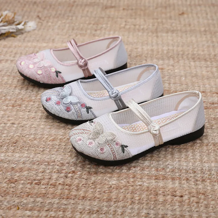 夏季老北京布鞋女浅口舒适透气民族风女鞋复古风汉服休闲绣花女鞋