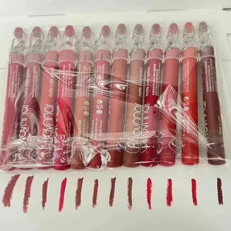 filorma 12kubi 支防水持久不沾杯不掉色口笔画唇笔红色不易掉
