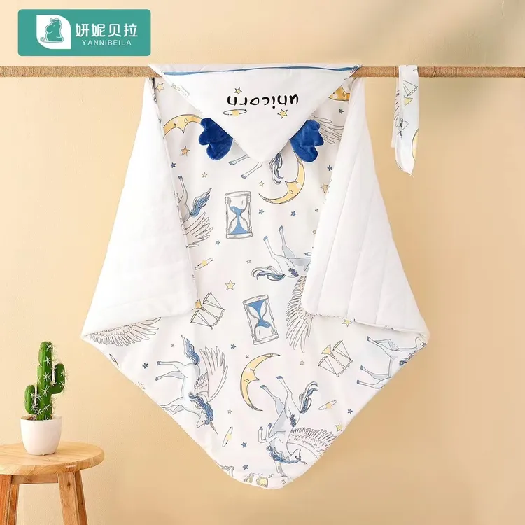 【纯棉产房抱被】婴儿产房新生儿恒温包被精梳针织印花包被