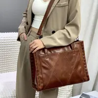 2023新款休闲大包包时尚女包单肩包女大容量托特包软皮手提腋下包