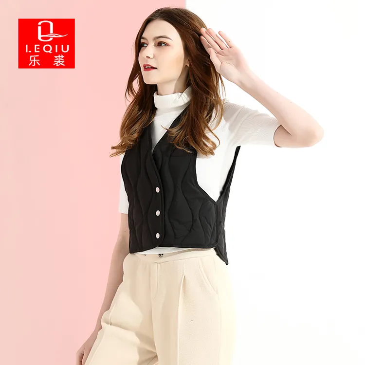 乐裘新款90白鹅绒马甲女羽绒服内胆背心轻薄短款坎肩内穿马夹M-09