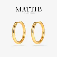 钛钢耳饰 素圈耳环女高级感新爆款小耳圈时尚百搭不掉色耳扣1825