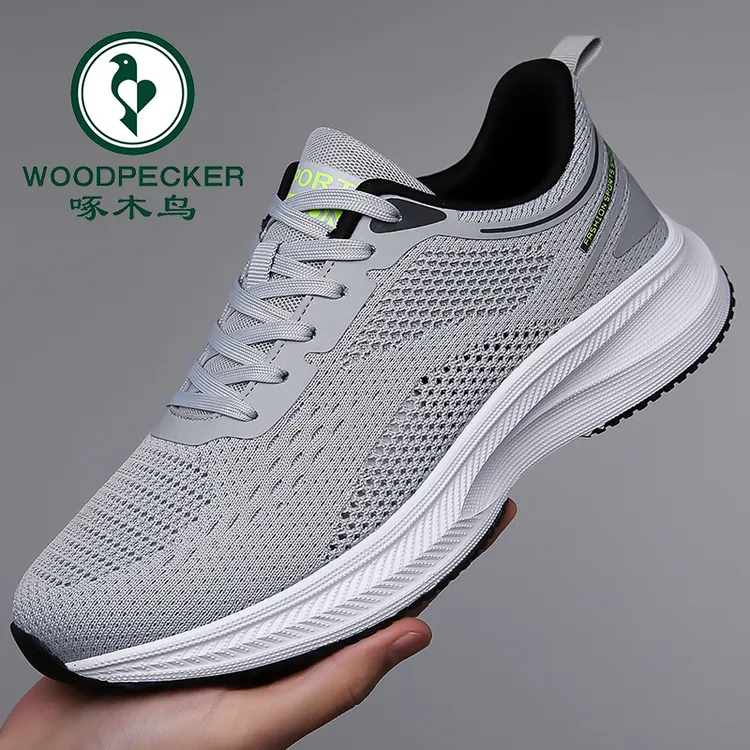 官方正品啄木鸟男鞋运动鞋夏季网面透气中老年百搭休闲跑步爸爸鞋