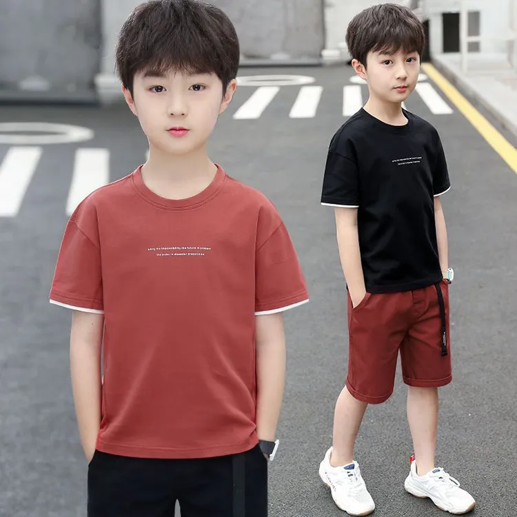 男童短袖t恤夏装儿童打底衫2025新款中大童装小孩半袖上衣纯棉T潮