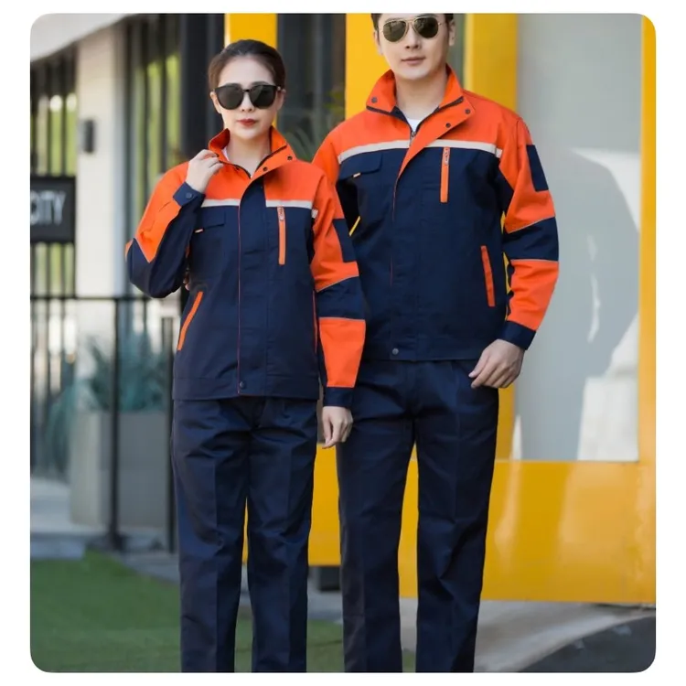 工作服套装男女春秋上衣长袖耐磨耐脏车间工地工衣劳保服定制印字
