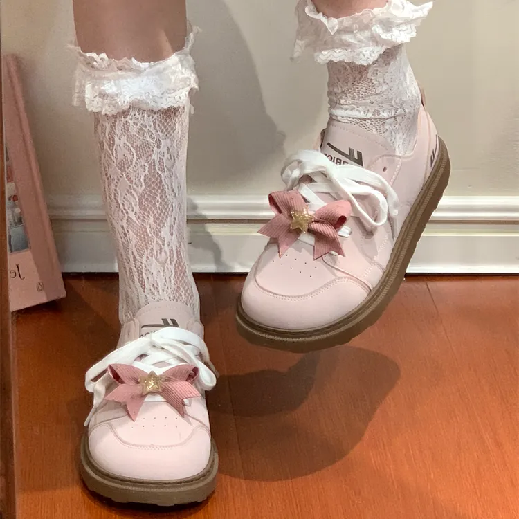 回力女鞋爆改蝴蝶鞋帆布鞋女春季新款樱花粉鞋子港风百搭小众板鞋