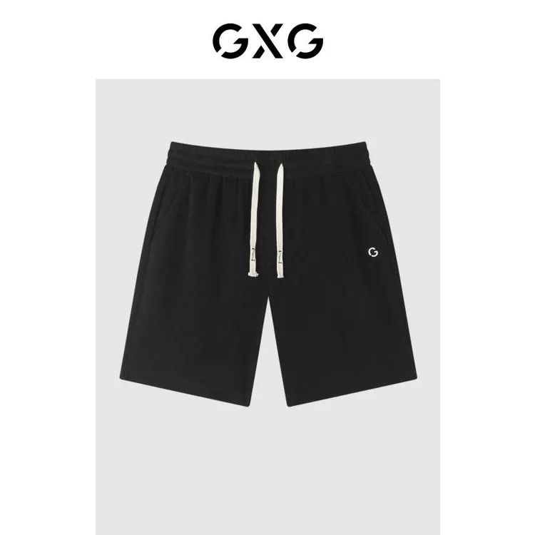 GXG男装 夏季简约多色绣花百搭休闲裤短裤情侣五分裤 #G24D222021