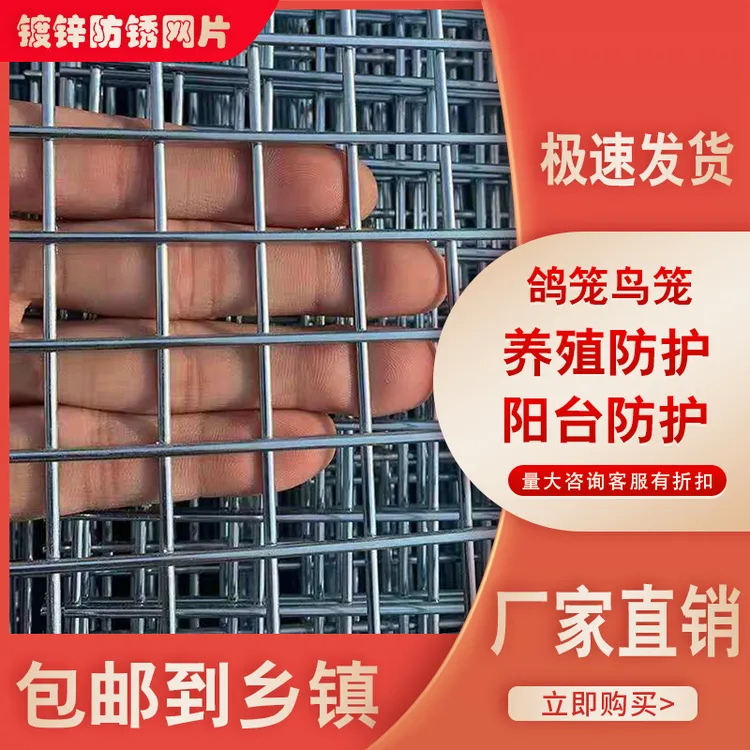 1.5*1.5方孔镀锌铁丝网鸽笼网片底网方孔加密防护防鼠围栏型批发