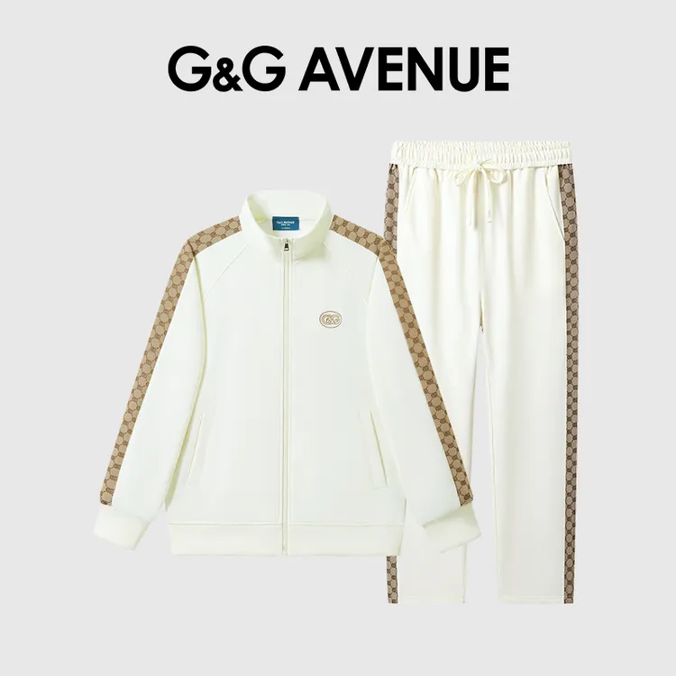 法国G&GAVENUE轻奢潮牌休闲套装夹克+平脚裤-GTZ2424101