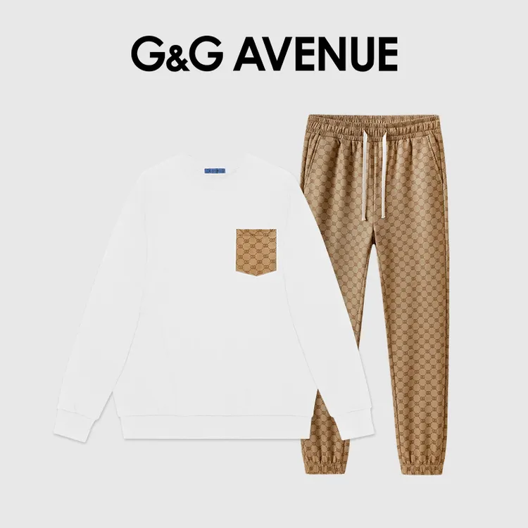 法国G&G AVENUE国际轻奢潮牌圆领卫衣套装男女同款-GTZ2231005