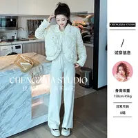 【裴诗婷】橙子·studio【绒语轻轻】WT0402金扣弧形下摆派克服外套05