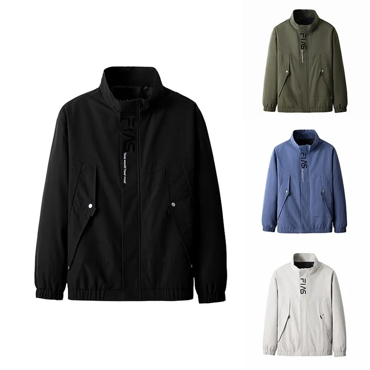 百搭薄款立领夹克男2024新款情侣休闲外套时尚帅气百搭春秋款上衣