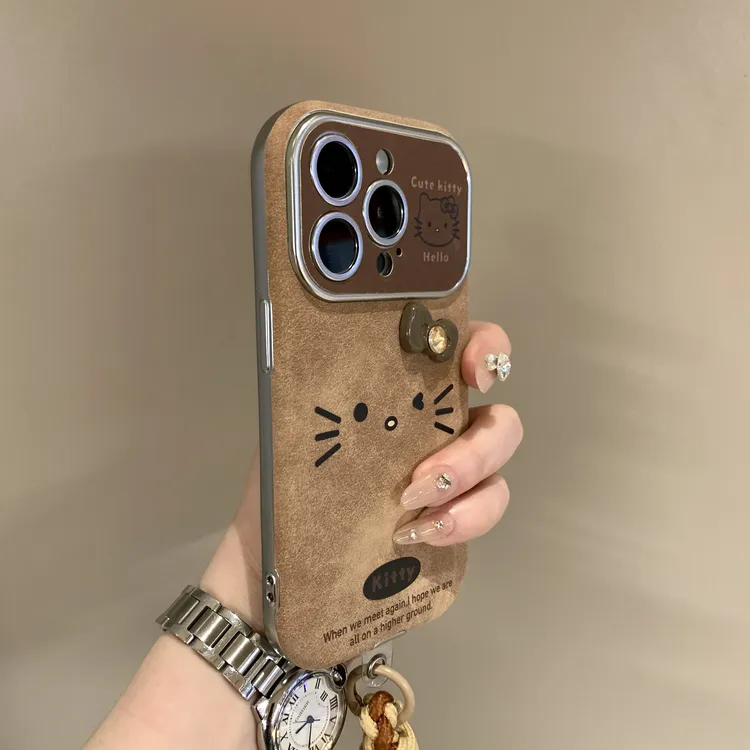 大视窗线条表情kt猫适用苹果17手机壳iPhone15全包14手机壳苹果13