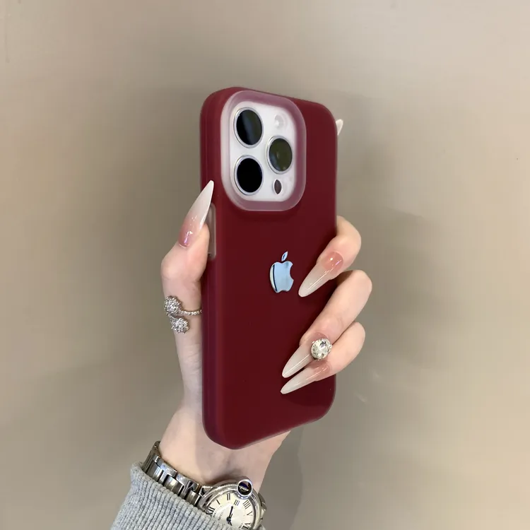 安可拉红果冻硅胶适用苹果16promax手机壳简约iPhone15小众14软13