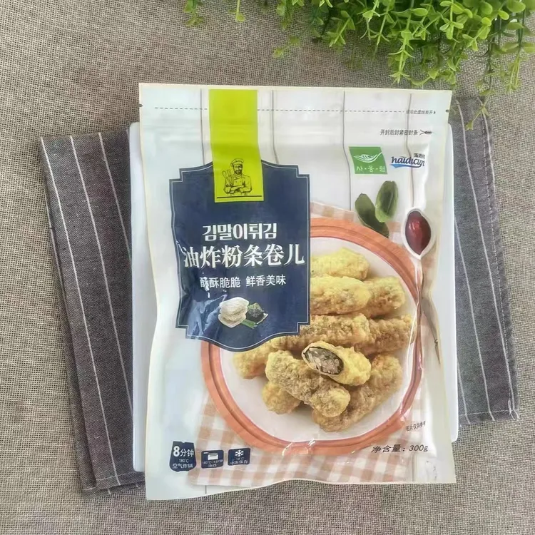 韩国进口海地村油炸粉条卷300g紫菜春卷冷冻食品速食早餐半成品