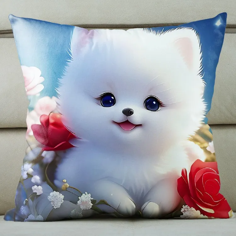 狗狗动物抱枕枕头沙发抱枕靠垫卡通居家靠枕可爱狗狗图案枕套枕芯