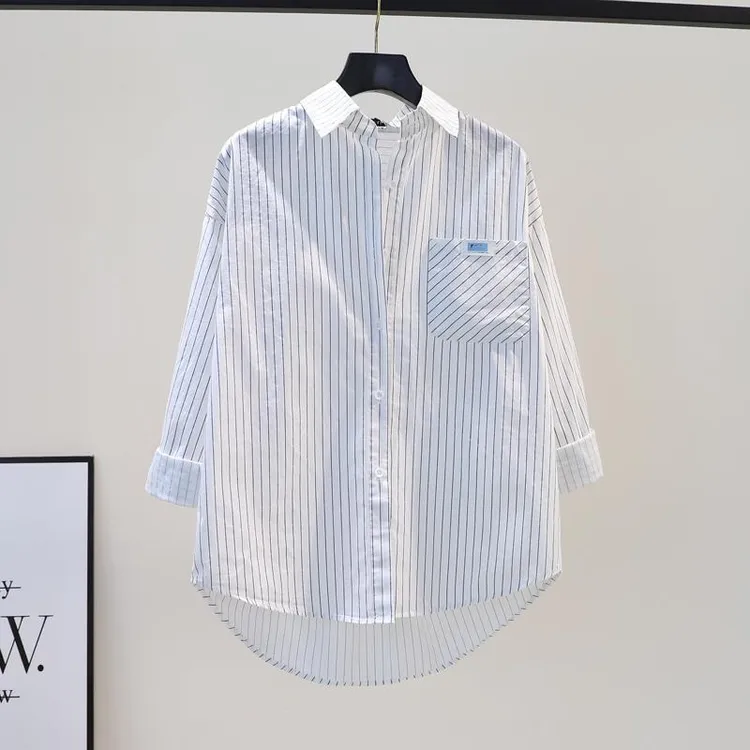 春秋新款纯棉女款宽松休闲气质时尚爆款衬衫女2025新款爆款洋气